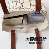 Canvas Women Handbag Shoulder Bag Print Ladies Shopping Bags Cotton Cloth Fabric