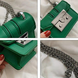 Mini Lipstick Box Square Bag PU Leather Crossbody Bags for Women