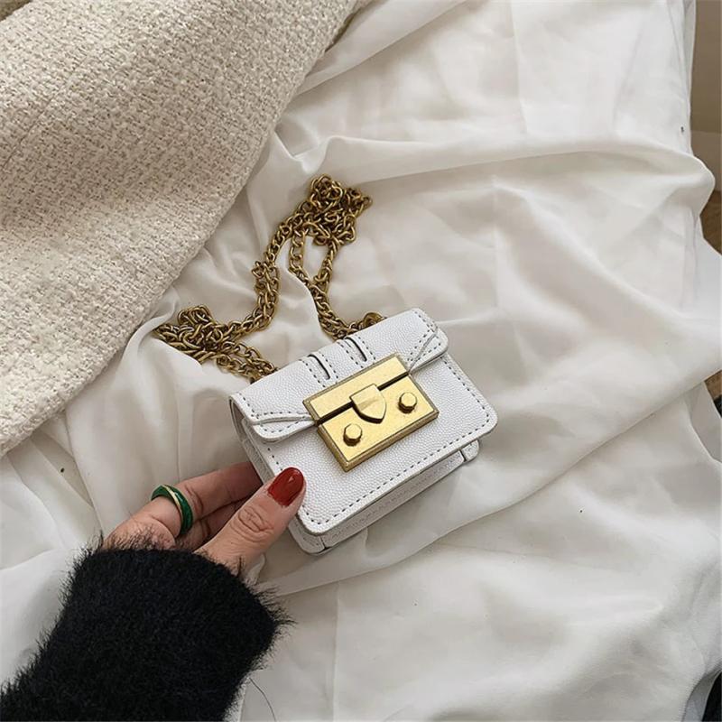 Mini Lipstick Box Square Bag PU Leather Crossbody Bags for Women