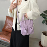 Creative Green PU Leather Girls Handbag Shoes Shape Crossbody Bag