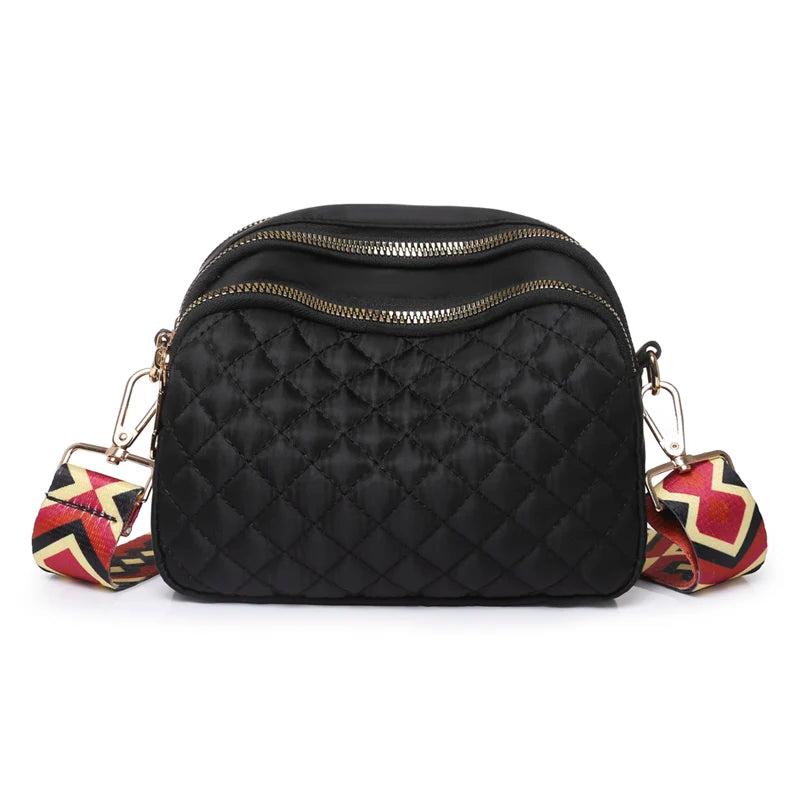 Waterproof Crossbody Shoulder Bag with Colored Strap