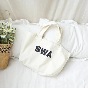 Japanese Casual Canvas Shoulder Bag for Women