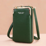 Lady's Mobile Phone Bag Solid Crossbody Small Purse Handbag Clutch