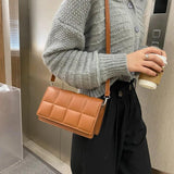 Women Plaid Shoulder Bag Cross-Body Bags Organizer