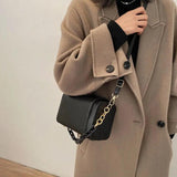 Vintage Women Messenger Bag Red Leather Clutch