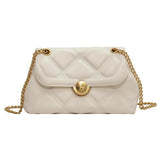 Crossbody Shoulder Bag Lock Opened PU Leather Lady Totes
