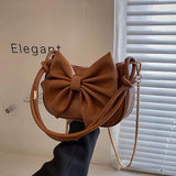 Crossbody Chain Sling Bag Bowkont PU Leather Lady Totes Purse Han