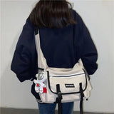 Canvas Teenager Shoulder Bag Women's Messenger Bag Ladies Casual Handbag