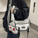 Canvas Teenager Shoulder Bag Women's Messenger Bag Ladies Casual Handbag