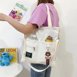 Canvas Handbags Shoulder Bags Youth Handbag Shopping Bags