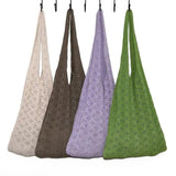 Large Capacity Hollow Woven Shoulder Bag for Women