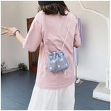 Women Flower Shoulder Crossbody Bag Small Beach Messenger Handbag Straw Purse