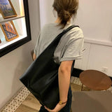 Large Casual Women Shoulder Bag PU Leather Tote Handbags
