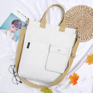 Japanese Student Canvas Shoulder Bag Large Capacity Messenger Bag