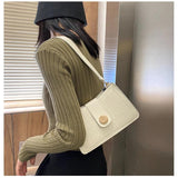 Retro Women's Chain Small Shoulder Bag PU Leather Armpit Bag Tote Purse Handbags