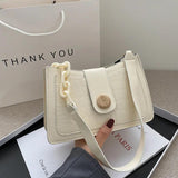 Retro Women's Chain Small Shoulder Bag PU Leather Armpit Bag Tote Purse Handbags