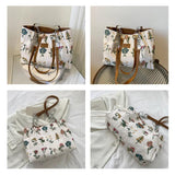 Canvas Printed Crossbody Bags Women Handbag Purses Large Capacity Shoulder Bag