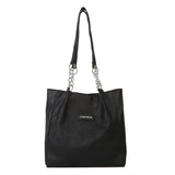 Large PU Leather Tote Bag for Women - Handbag for Students and Shoppers