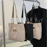 Large PU Leather Tote Bag for Women - Handbag for Students and Shoppers