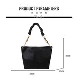 Autumn Lady Shoulder Bag Large Capacity Bucket Bag Casual Solid Handbag Crossbod