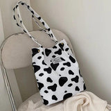 Leopard Print Canvas Shoulder Bag for Girls