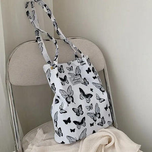 Leopard Print Canvas Shoulder Bag for Girls