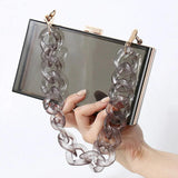 Acrylic Crossbody Clutch Bag for Women