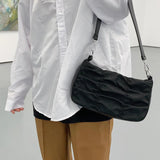 Pleated Women Shoulder Bags Oxford Ladies Hobos Purse Handbags