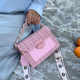 Women's Wide Strap Shoulder Bag Lady Handbag Purse
