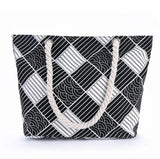 Printed Flowers Large Size Beach Canvas Shoulder Bags