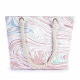 Printed Flowers Large Size Beach Canvas Shoulder Bags