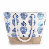 Printed Flowers Large Size Beach Canvas Shoulder Bags