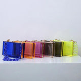 Fluorescent Green Acrylic Clutch Purse Crossbody Shoulder Bag