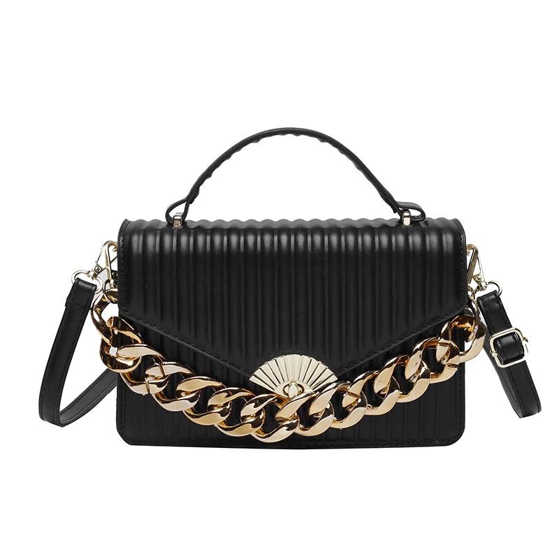 One Shoulder High PU Leather Lady Purse