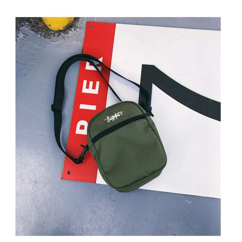 Canvas Crossbody Bag Solid Colors Japanese Street Style
