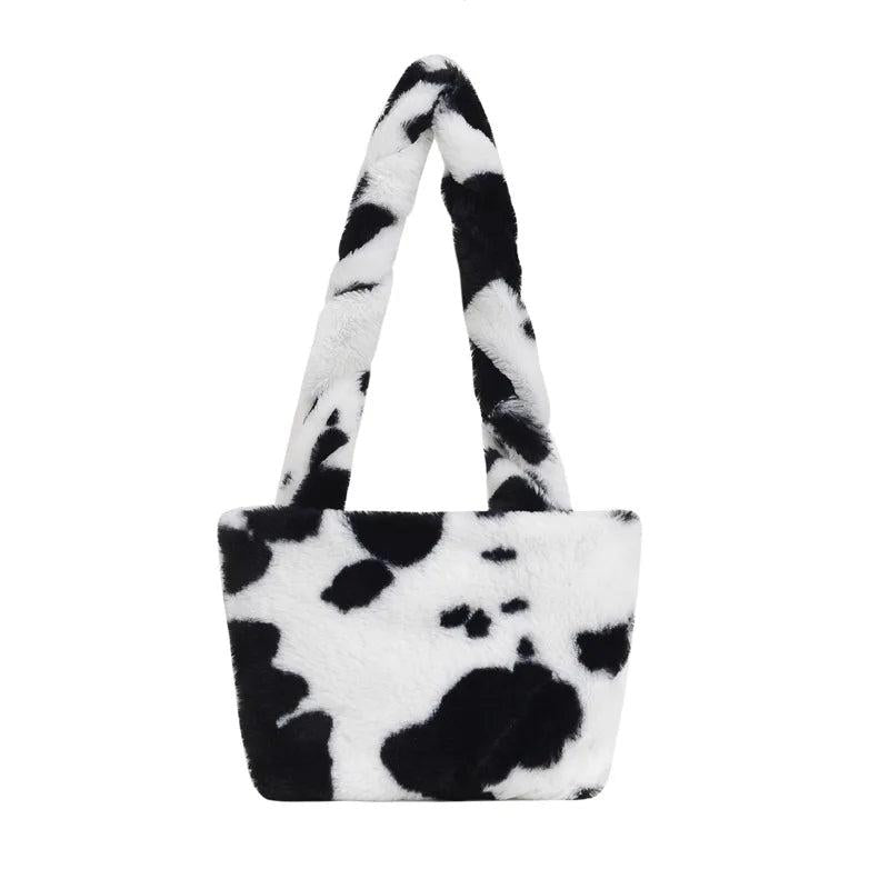 Winter Plush Messenger Bag Casual Women Totes Shoulder Bags Female Purse