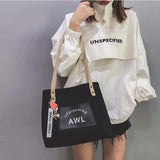 Large-capacity Canvas Tote Bag for Shopping and School