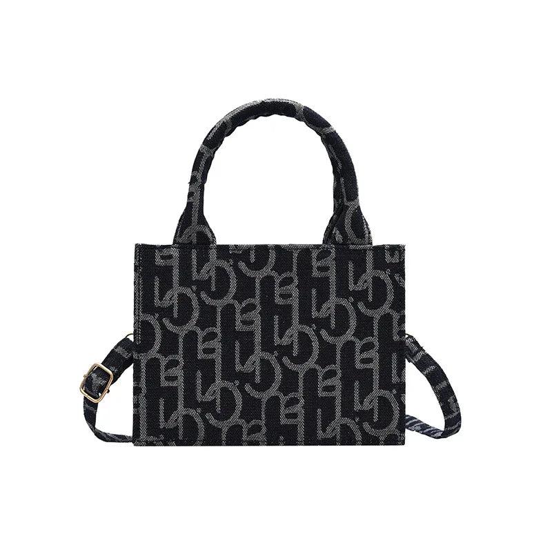 Women's Crossbody Bag Letter Pattern Messenger Bag Small Square Handbag