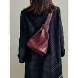 Stylish Slanted Chest Bag Artistic Bucket Bag