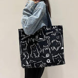 Women Canvas Eco Reusable Shopping Bags Foldable Large Handbags