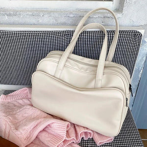 Retro One Shoulder Bag Women's Large Capacity PU Leather Travel Multi-function