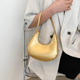 Crocodile Pattern One Shoulder Crescent Bag Women's Handbag