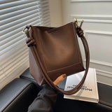 Women's One Shoulder Bag PU Leather Large-capacity Casual European Style Retro