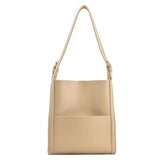 Large Capacity One Shoulder Bag Women's Summer PU Leather High Solid Casual Fema