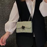 Small Square Bag Ladies Shoulder Messenger Bag PU Leather Handbag