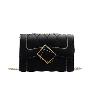 Small Square Bag Ladies Shoulder Messenger Bag PU Leather Handbag