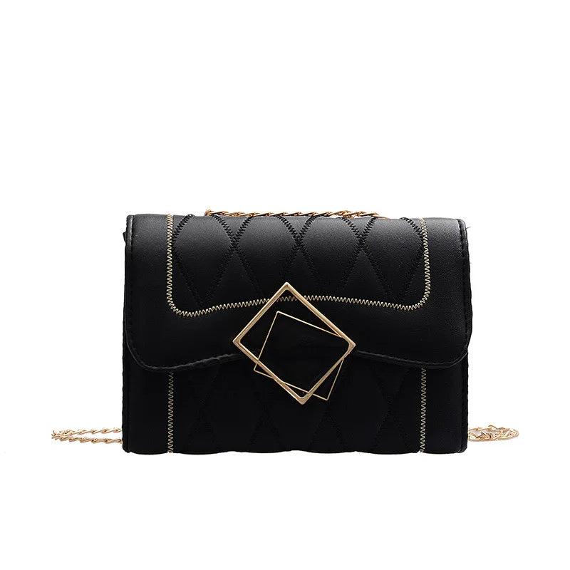 Small Square Bag Ladies Shoulder Messenger Bag PU Leather Handbag