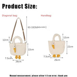 Ladies Lamb Velvet Handbag Girl Wrist Bag Plush Velvet Messenger Bag