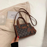 Retro Casual Women Totes Shoulder Bags Leather Chain Handbag B104