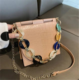 Ladies Jelly Hand Bag Shoulder Bags Chain Shoulder Bags